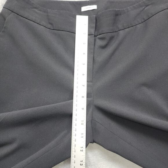 Semantiks Pants Womens 10 Black Mid Rose Crop Flare Leg Trousers Stretch Office - Picture 9 of 12